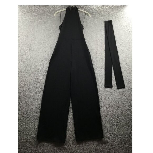 Susana Monaco Mock Neck Open-Back Jumpsuit Black XS - Picture 3 of 5